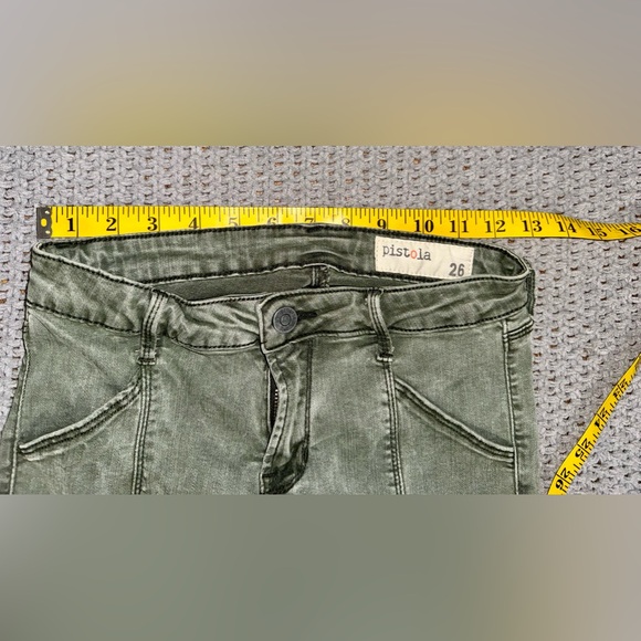 Pistola Eden olive green hunter cargo skinny jeans size 26 - Picture 5 of 11